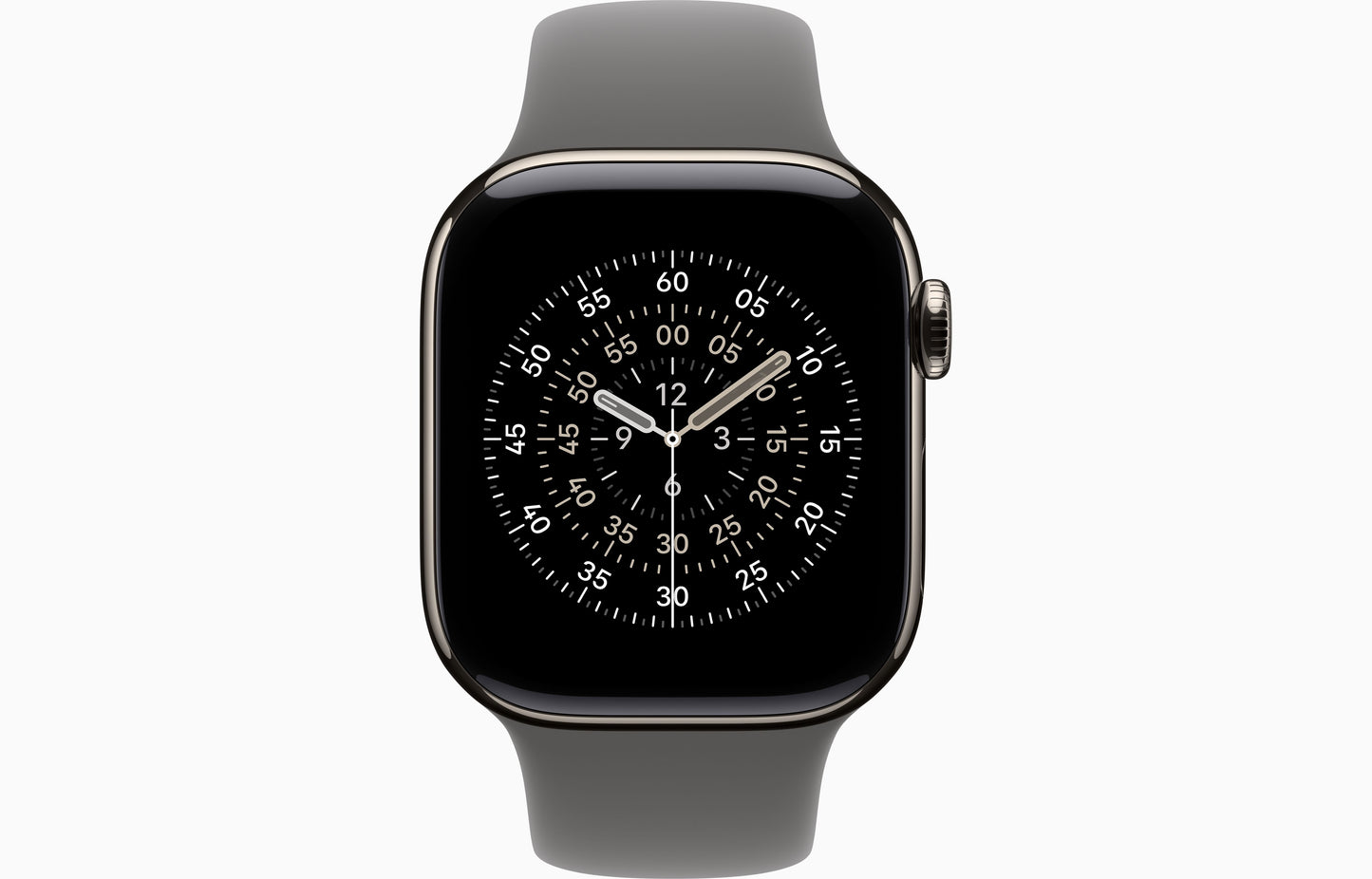 Apple Watch Series 11 GPS+Cellular 42mm Natural Titanium Case with Stone Grey Sports Band - S/M