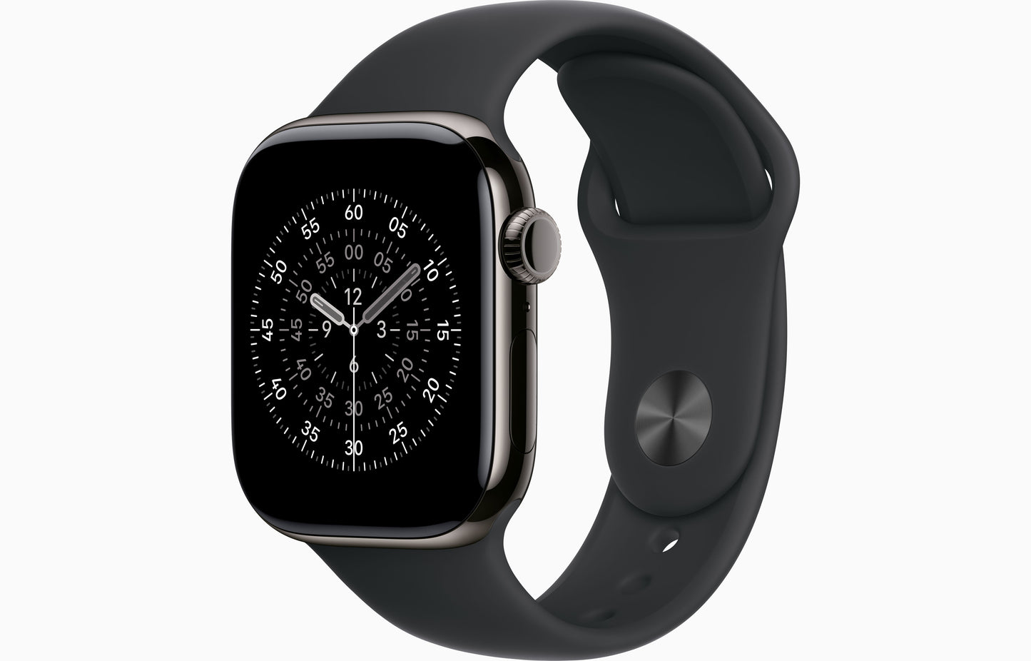 Apple Watch Series 11 GPS+Cellular 42mm Slate Titanium Case with Black Sports Band - S/M