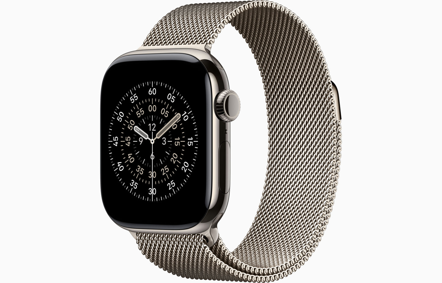 Apple Watch Series 11 GPS+Cellular 46mm Natural Titanium Case with Natural Milanese Loop - S/M