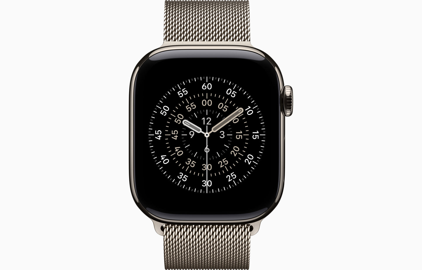 Apple Watch Series 11 GPS+Cellular 46mm Natural Titanium Case with Natural Milanese Loop - S/M