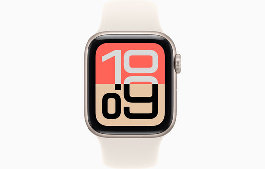 Apple Watch SE3 GPS+Cellular 44mm Starlight Aluminium Case with Starlight Sports Band - S/M