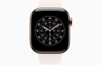 Apple Watch Series 11 GPS+Cellular 42mm Gold Titanium Case with Light Blush Sports Band - M/L