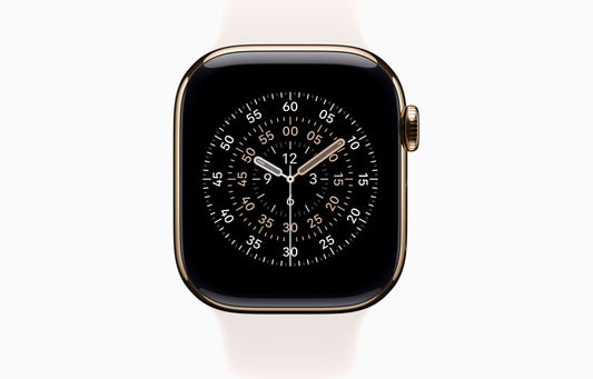 Apple Watch Series 11 GPS+Cellular 42mm Gold Titanium Case with Light Blush Sports Band - M/L