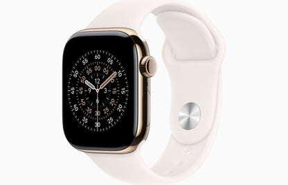 Apple Watch Series 11 GPS+Cellular 42mm Gold Titanium Case with Light Blush Sports Band - M/L