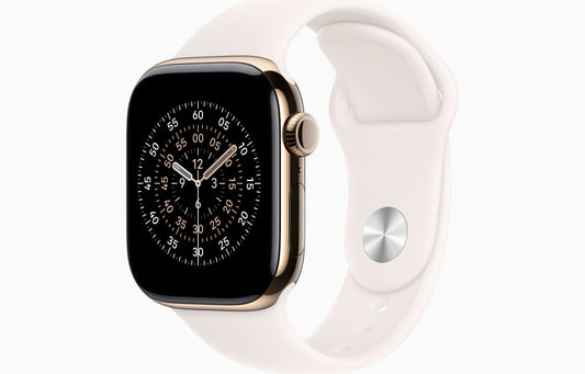 Apple Watch Series 11 GPS+Cellular 42mm Gold Titanium Case with Light Blush Sports Band - M/L