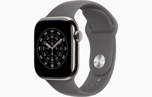 Apple Watch Series 11  GPS+Cellular 46mm Natural Titanium with Stone Grey Sports Band - S/M