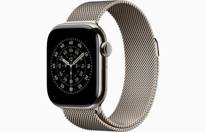 Apple Watch Series 11 GPS+Cellular 46mm Natural Titanium Case with Natural Milanese Loop - S/M