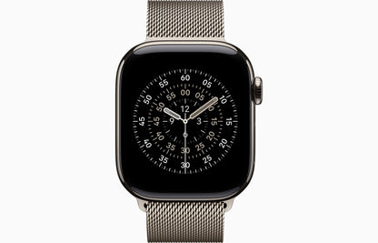 Apple Watch Series 11 GPS+Cellular 46mm Natural Titanium Case with Natural Milanese Loop - S/M