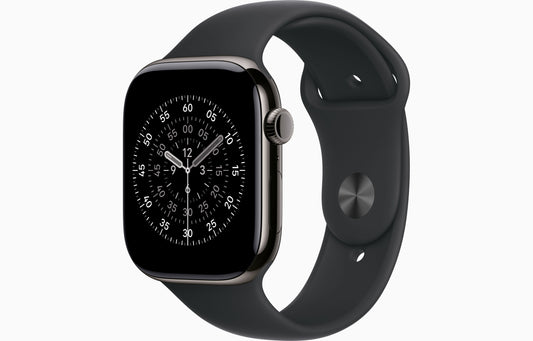 Apple Watch Series 11 GPS +Cellular 46mm Slate Titanium Case with Black Sports Band - M/L